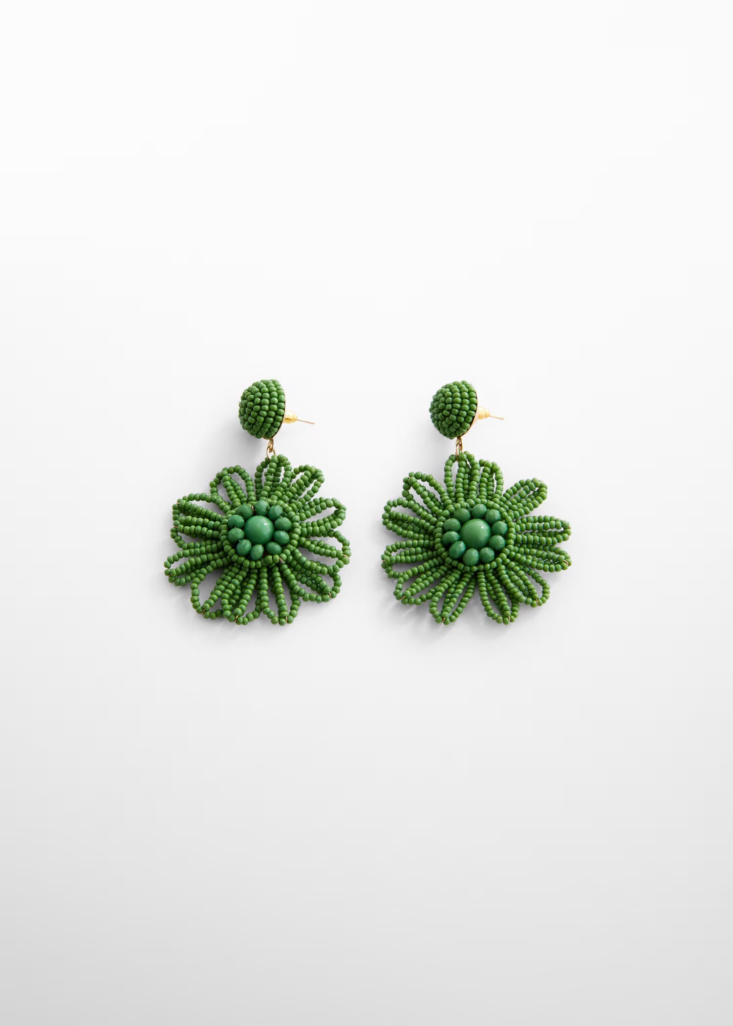 Flower beaded earrings