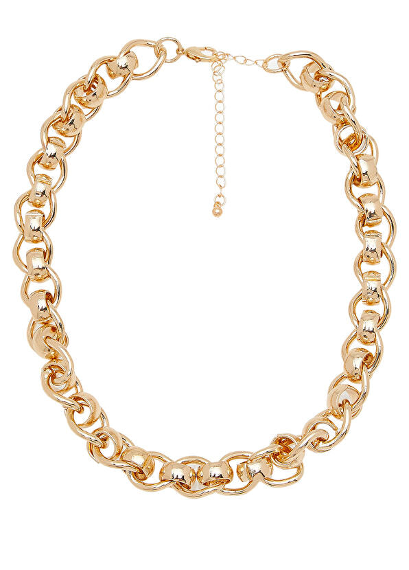 Metallic Necklace with Lobster Clasp Closure